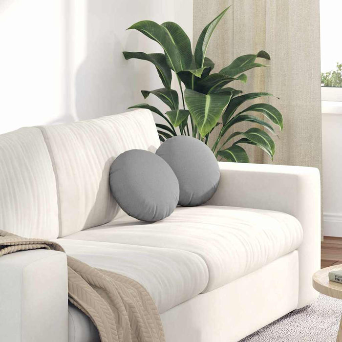 Perne de Șezut 2 pcs Gri nori Ø30 x 13 cm țesătură - WALTI WALTI