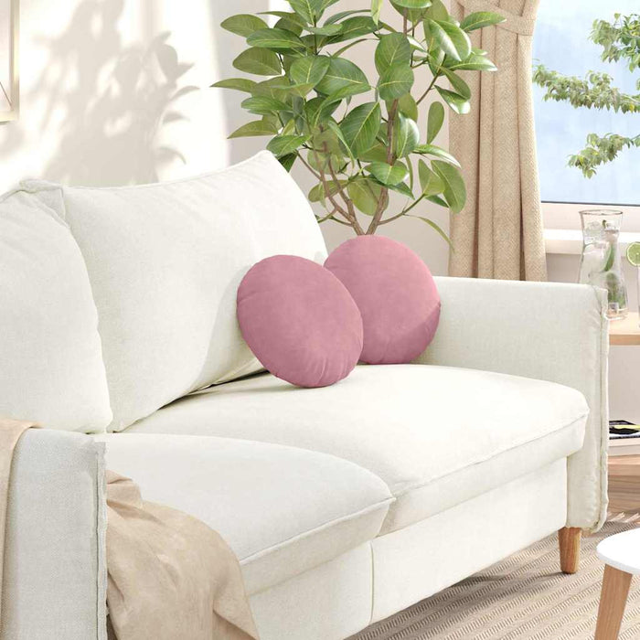 Perne de Șezut 2 pcs Roz Ø 40 x 13 cm Catifea - WALTI WALTI