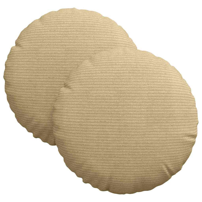 Perne de Șezut 2 pcs Gri Verde Ø 30 cm Țesătură din corduroy - WALTI WALTI