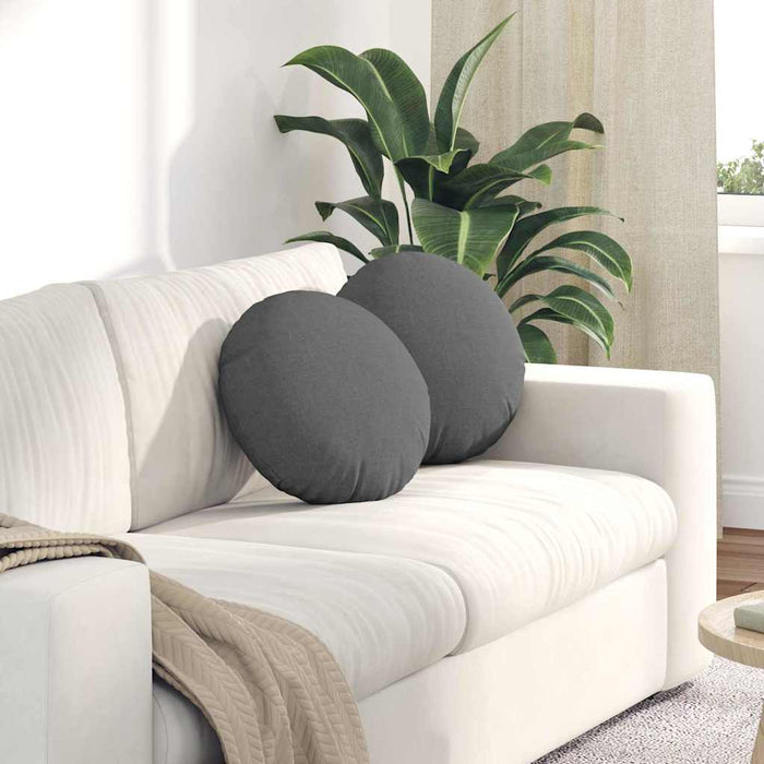 Perne de Șezut 2 pcs Gri închis Ø40 x 13 cm țesătură - WALTI WALTI
