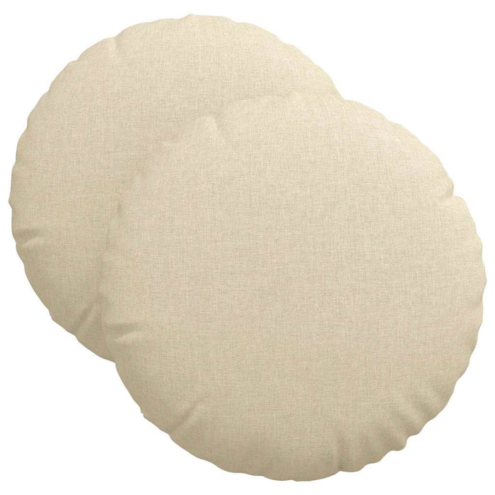 Perne de Șezut 2 pcs Crem Ø40 x 13 cm țesătură - WALTI WALTI