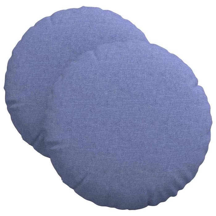 Perne de Șezut 2 pcs Albastru Jeans Ø40 x 13 cm țesătură - WALTI WALTI