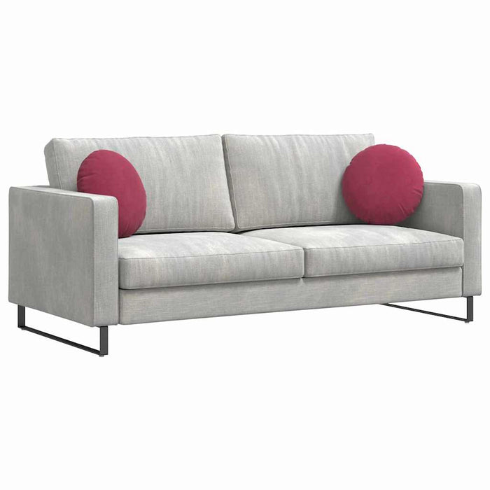 Perne de Șezut 2 pcs Roșu Vin Ø 40 x 13 cm Catifea - WALTI WALTI