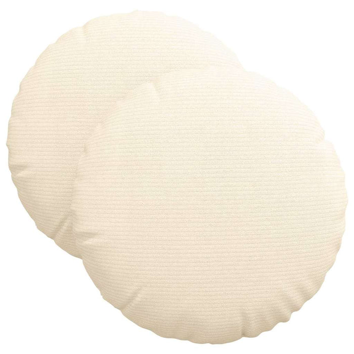 Perne de Șezut 2 pcs Crem Ø 40 cm Țesătură din corduroy - WALTI WALTI