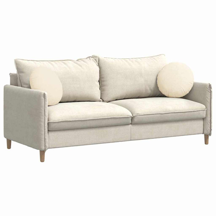 Perne de Șezut 2 pcs Crem Ø 40 cm Țesătură din corduroy - WALTI WALTI