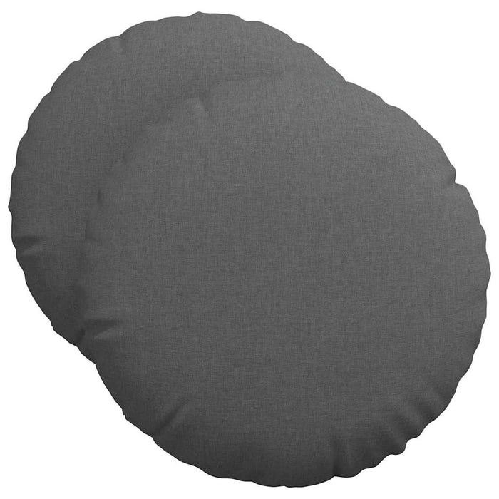 Perne de Șezut 2 pcs Gri închis Ø50 x 19 cm țesătură - WALTI WALTI