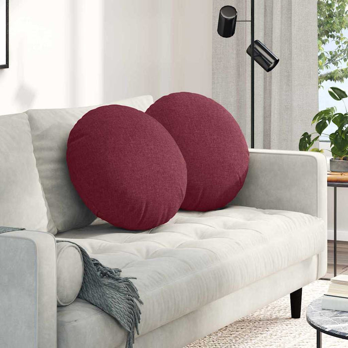 Perne de Șezut 2 pcs Roșu Vin Ø50 x 19 cm țesătură - WALTI WALTI