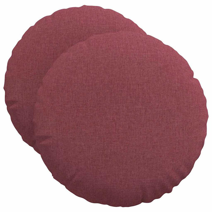 Perne de Șezut 2 pcs Roșu Vin Ø50 x 19 cm țesătură - WALTI WALTI
