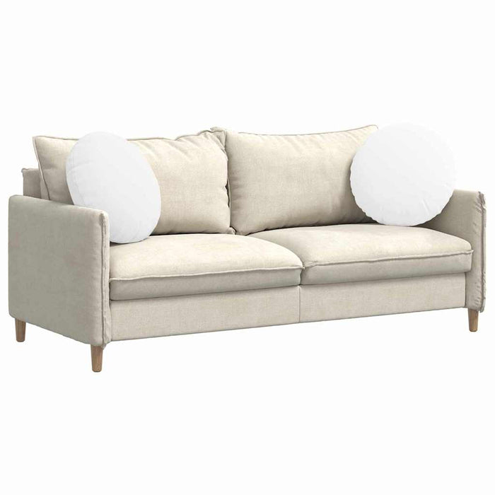Perne de Șezut 2 pcs Alb Ø50 x 19 cm țesătură - WALTI WALTI