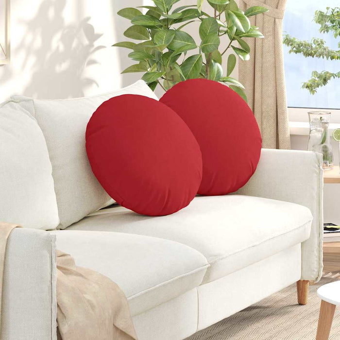 Perne de Șezut 2 pcs Roșu Ø50 x 19 cm țesătură - WALTI WALTI
