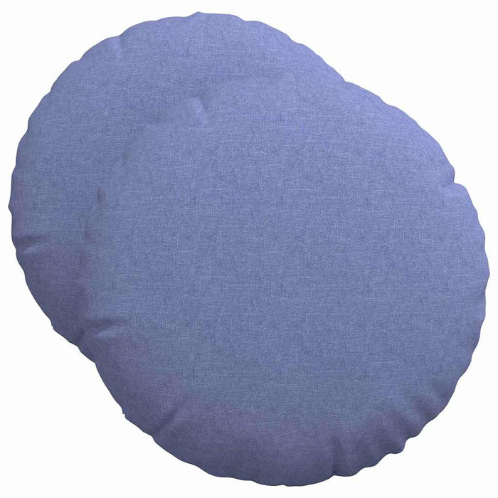 Perne de Șezut 2 pcs Albastru Jeans Ø50 x 19 cm țesătură - WALTI WALTI