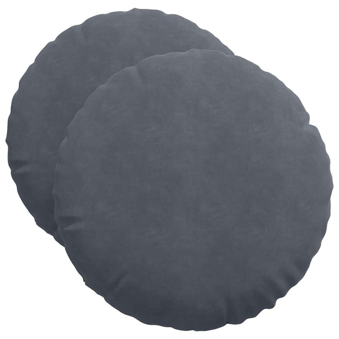 Perne de Șezut 2 pcs Gri închis Ø 40 x 13 cm Catifea - WALTI WALTI