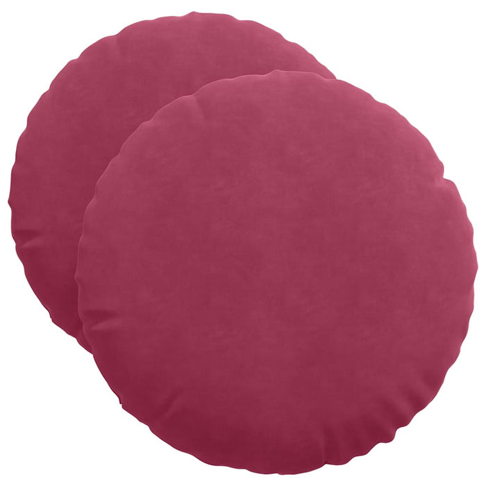 Perne de Șezut 2 pcs Roșu Vin Ø 40 x 13 cm Catifea - WALTI WALTI