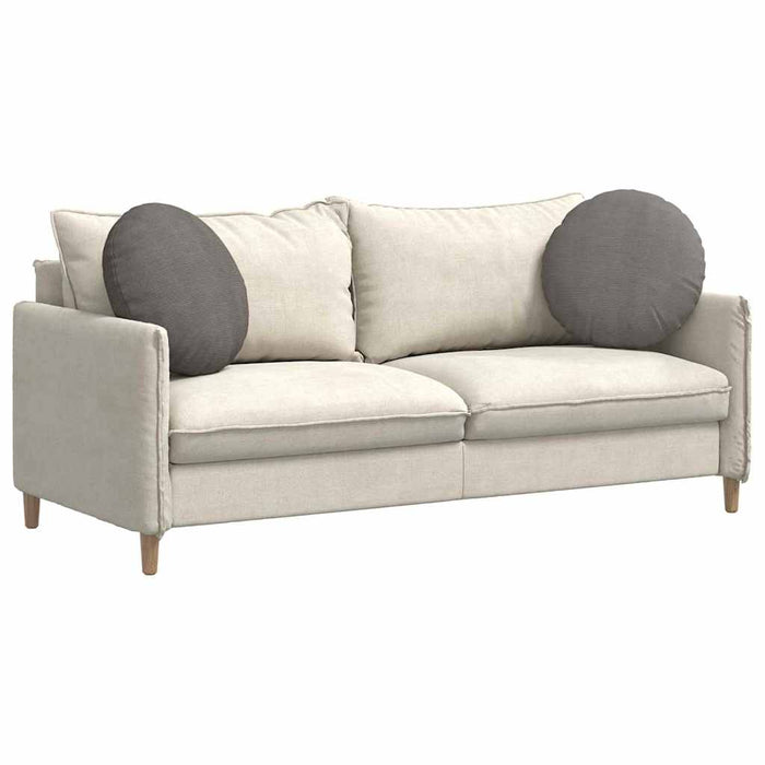 Perne de Șezut 2 pcs Gri deschis Ø 50 cm Țesătură din corduroy - WALTI WALTI