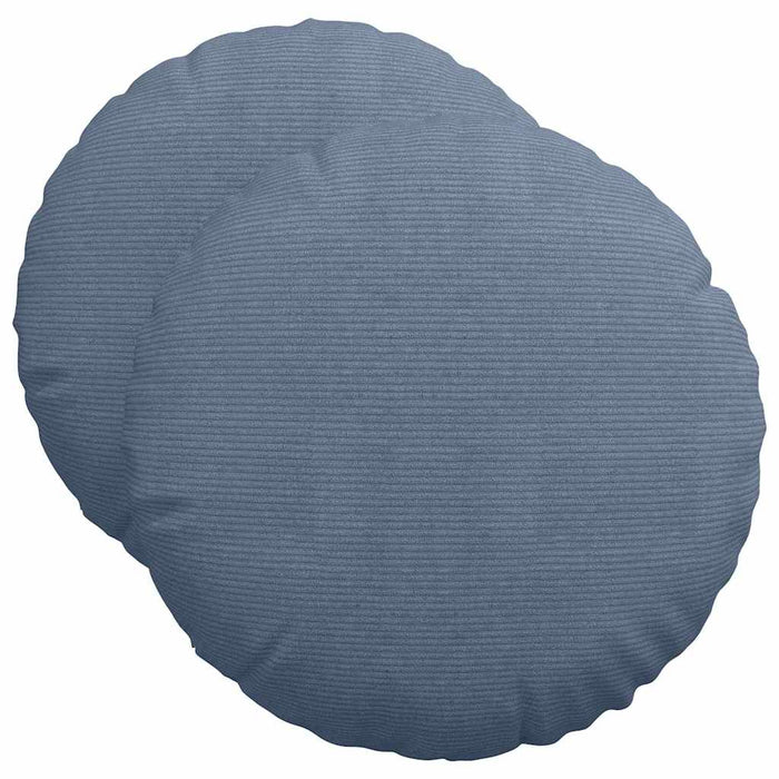 Perne de Șezut 2 pcs albastru Ø 50 cm Țesătură din corduroy - WALTI WALTI