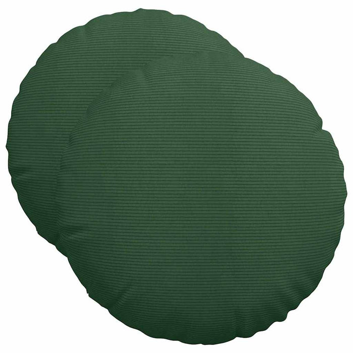 Perne de Șezut 2 pcs Verde închis Ø 50 cm Țesătură din corduroy - WALTI WALTI