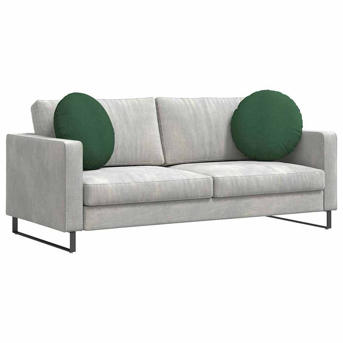Perne de Șezut 2 pcs Verde închis Ø 50 cm Țesătură din corduroy - WALTI WALTI