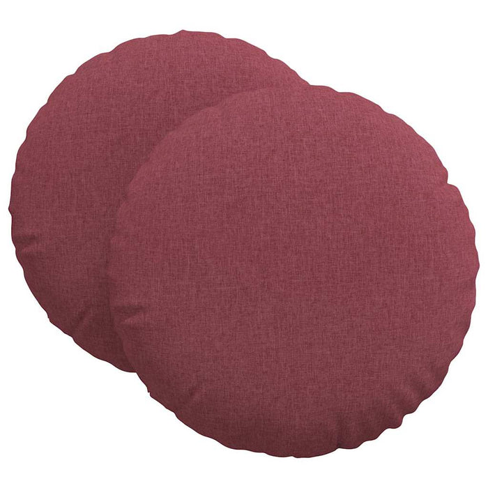 Perne de Șezut 2 pcs Roșu Vin Ø60 x 21 cm țesătură - WALTI WALTI