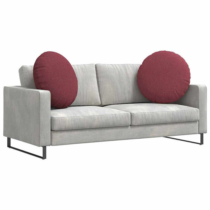Perne de Șezut 2 pcs Roșu Vin Ø60 x 21 cm țesătură - WALTI WALTI
