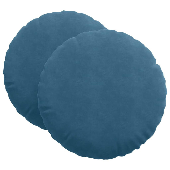 Perne de Șezut 2 pcs albastru Ø 40 x 13 cm Catifea - WALTI WALTI