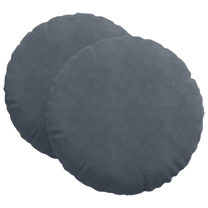 Perne de Șezut 2 pcs Gri închis Ø 40 x 13 cm Catifea - WALTI WALTI