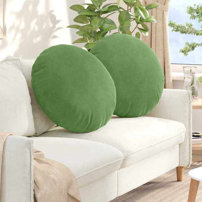 Perne de Șezut 2 pcs Verde deschis Ø 40 x 13 cm Catifea - WALTI WALTI