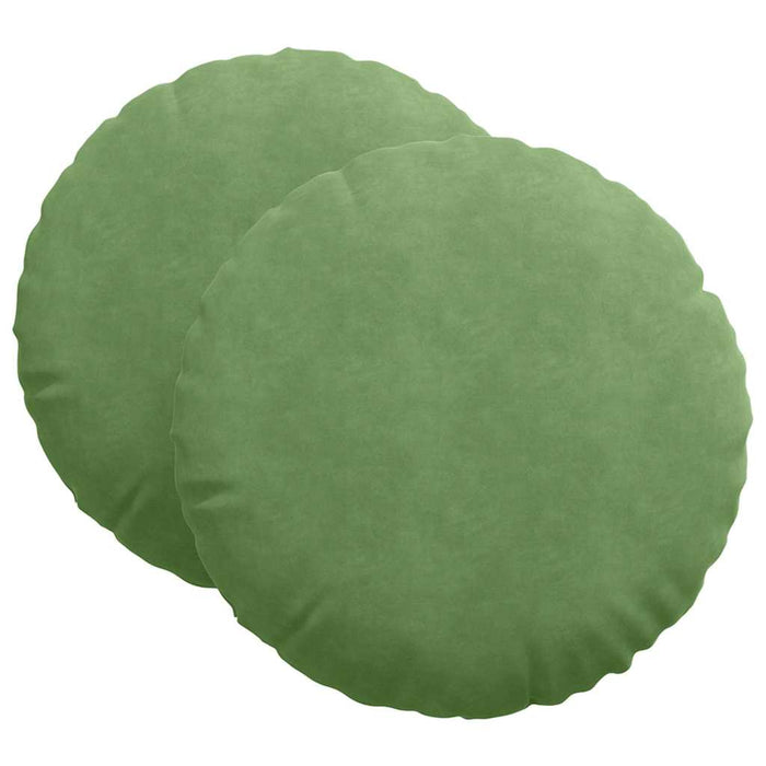 Perne de Șezut 2 pcs Verde deschis Ø 40 x 13 cm Catifea - WALTI WALTI