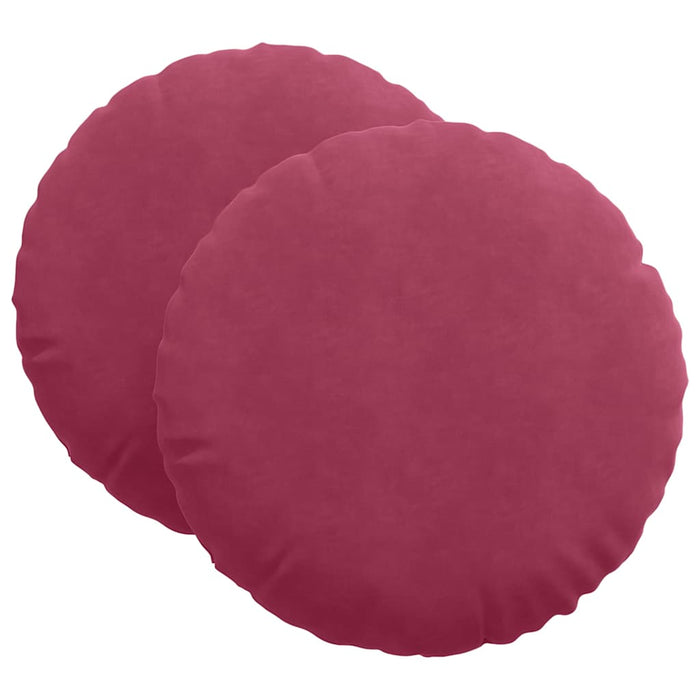 Perne de Șezut 2 pcs Roșu Vin Ø 40 x 13 cm Catifea - WALTI WALTI