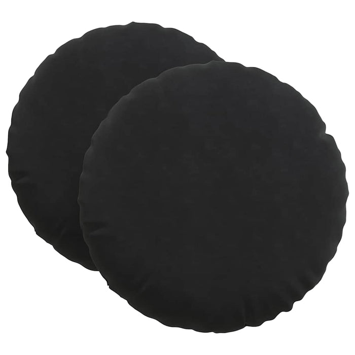 Perne de Șezut 2 pcs Negru Ø 40 x 13 cm Catifea - WALTI WALTI