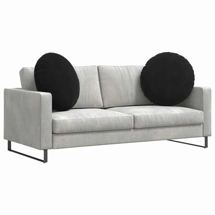 Perne de Șezut 2 pcs Negru Ø 40 x 13 cm Catifea - WALTI WALTI