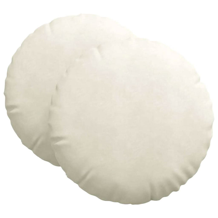 Perne de Șezut 2 pcs Crem Ø 40 x 13 cm Catifea - WALTI WALTI
