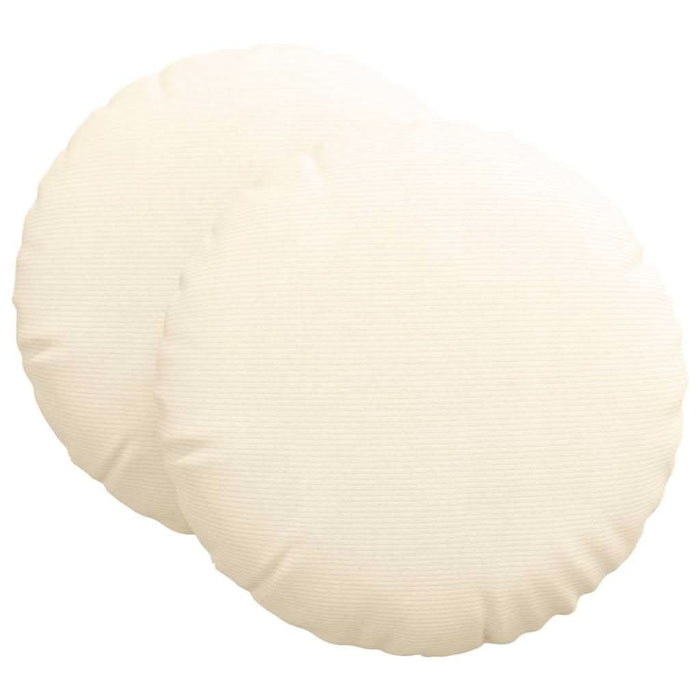 Perne de Șezut 2 pcs Crem Ø 60 cm Țesătură din corduroy - WALTI WALTI