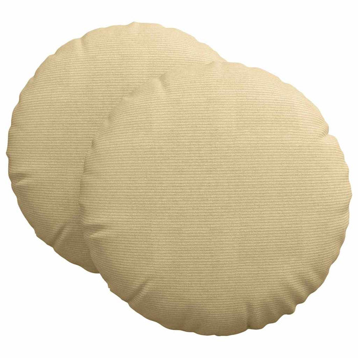 Perne de Șezut 2 pcs Gri Verde Ø 60 cm Țesătură din corduroy - WALTI WALTI