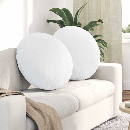 Perne de Șezut 2 pcs Alb Ø80 x 29 cm țesătură - WALTI WALTI