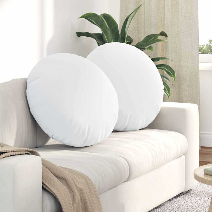 Perne de Șezut 2 pcs Alb Ø80 x 29 cm țesătură - WALTI WALTI