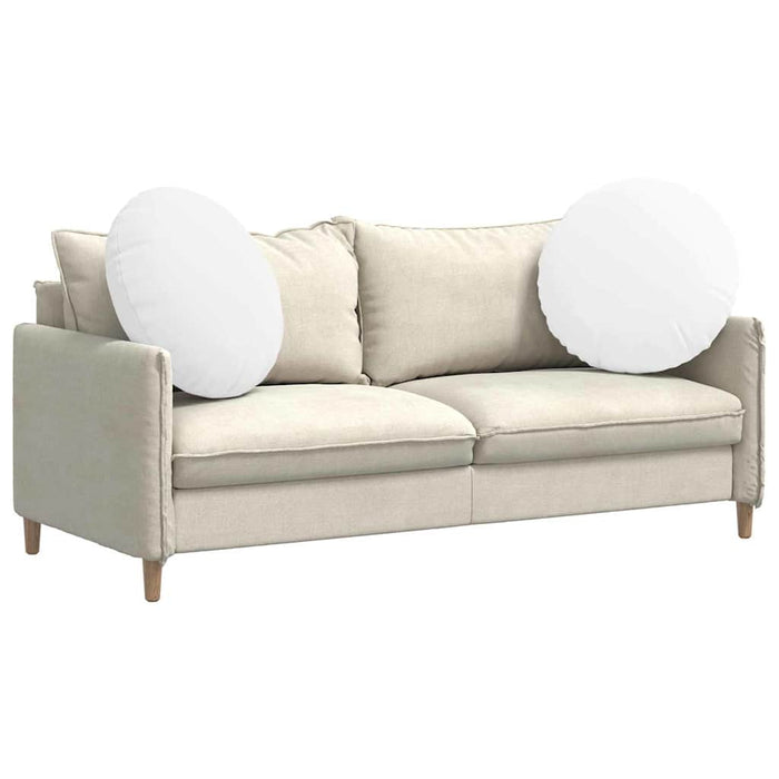Perne de Șezut 2 pcs Alb Ø80 x 29 cm țesătură - WALTI WALTI