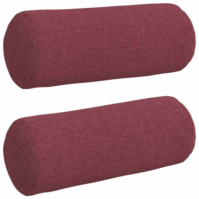 Perne Bolster 2 pcs Roșu Vin Ø 15 x 40 cm țesătură - WALTI WALTI