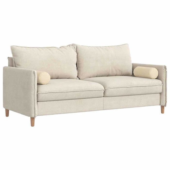 Perne Bolster 2 pcs Crem Ø 15 x 40 cm țesătură - WALTI WALTI
