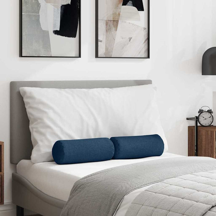Perne Bolster 2 pcs albastru Ø 15 x 40 cm țesătură - WALTI WALTI