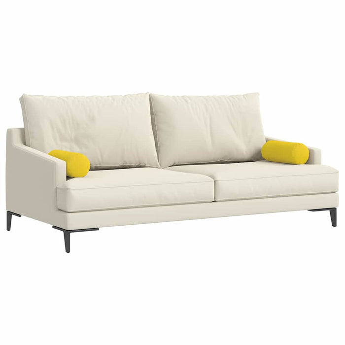 Perne Bolster 2 pcs Galben Deschis Ø 15 x 40 cm țesătură - WALTI WALTI