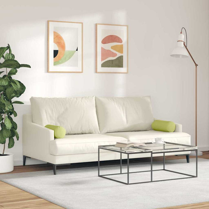 Perne Bolster 2 pcs Verde deschis Ø 15 x 40 cm țesătură - WALTI WALTI