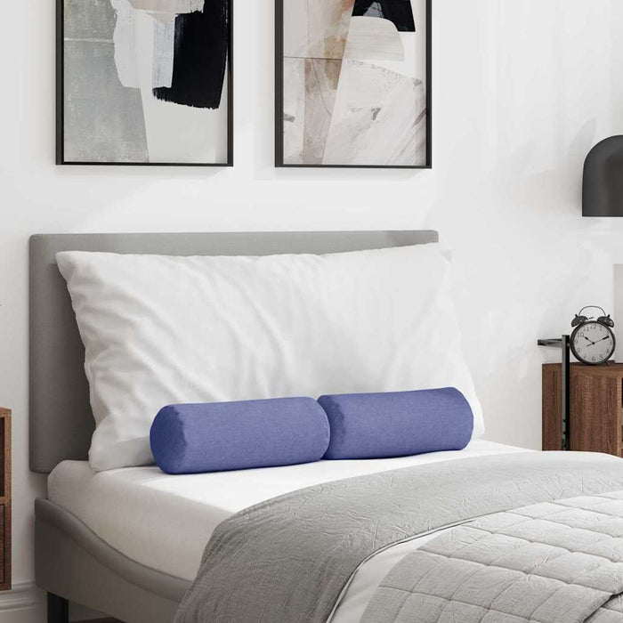 Perne Bolster 2 pcs Albastru Jeans Ø 15 x 40 cm țesătură - WALTI WALTI