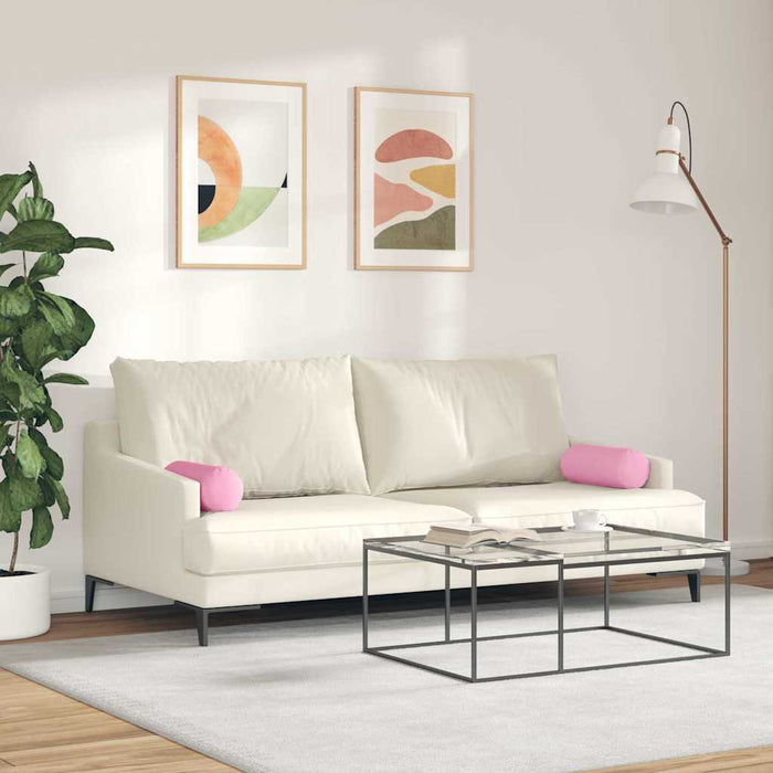 Perne Bolster 2 pcs Roz Ø 15 x 40 cm țesătură - WALTI WALTI