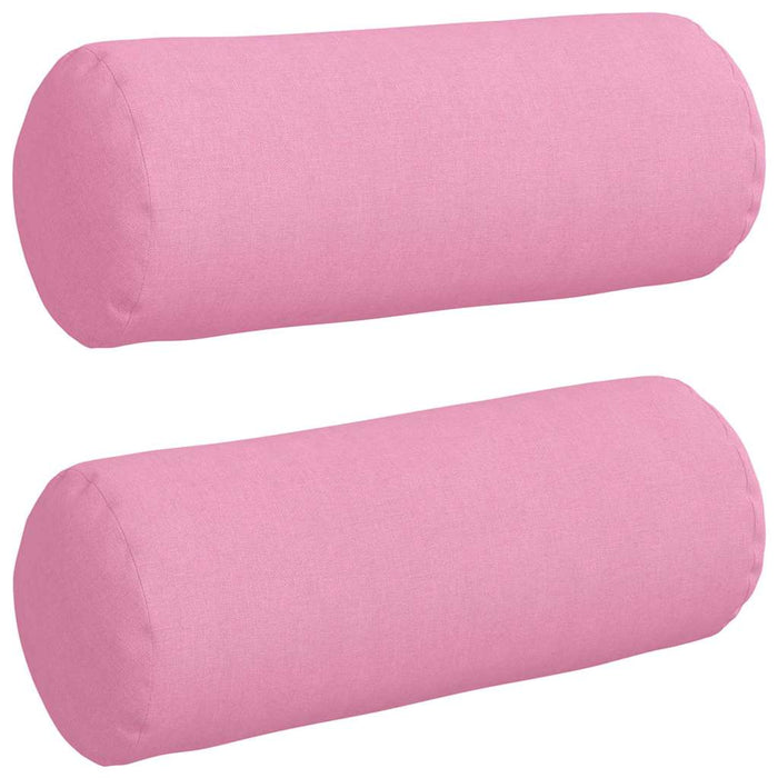 Perne Bolster 2 pcs Roz Ø 15 x 40 cm țesătură - WALTI WALTI