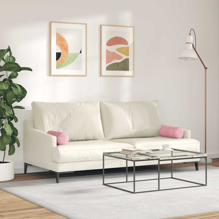 Perne Bolster 2 pcs Roz Ø 15 x 40 cm Țesătură din corduroy - WALTI WALTI