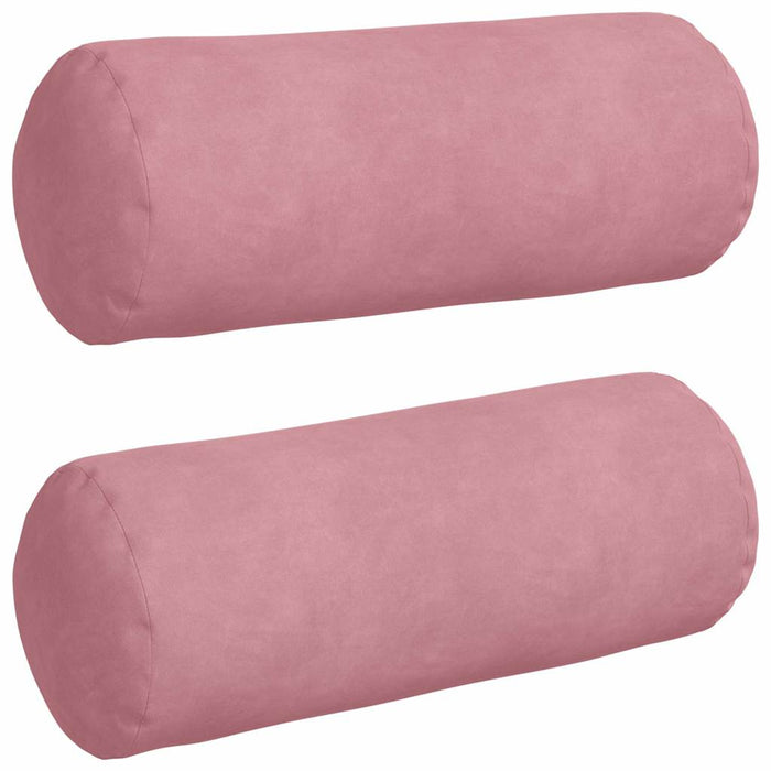 Perne Bolster 2 pcs Roz Ø 15 x 40 cm Țesătură din corduroy - WALTI WALTI