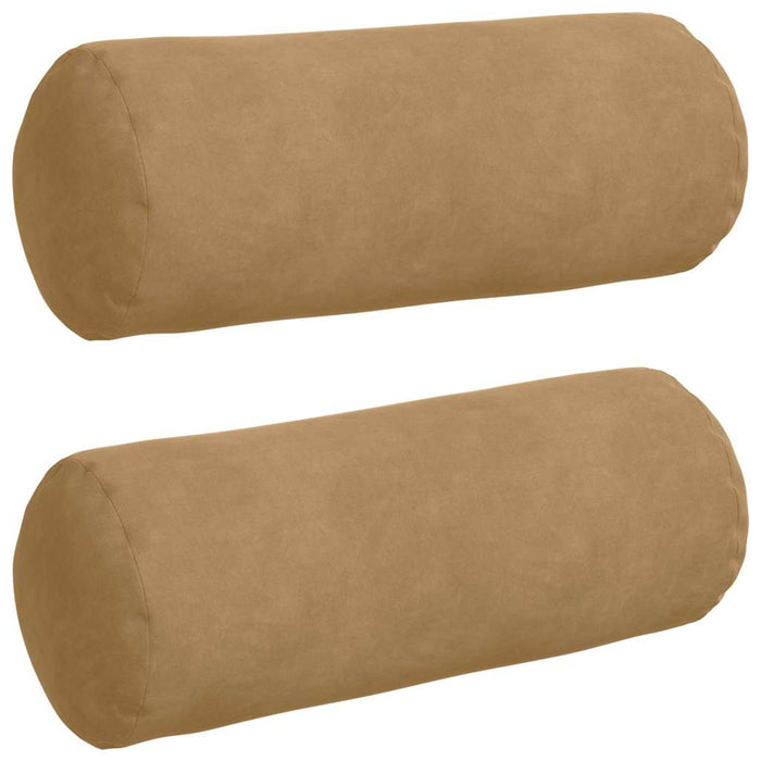 Perne Bolster 2 pcs Maro Ø 15 x 40 cm Țesătură din corduroy - WALTI WALTI