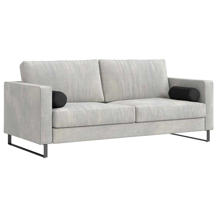 Perne Bolster 2 pcs Negru Ø 15 x 40 cm Țesătură din microfibră - WALTI WALTI