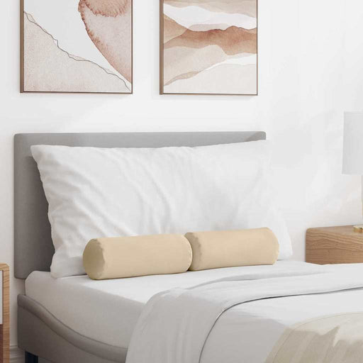 Perne Bolster 2 pcs Crem Ø 15 x 40 cm Țesătură din microfibră - WALTI WALTI