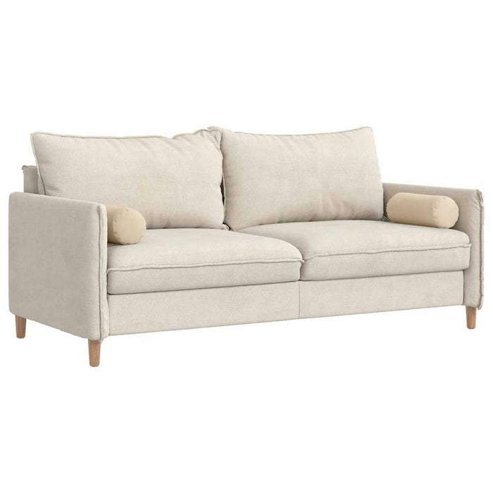Perne Bolster 2 pcs Crem Ø 15 x 40 cm Țesătură din microfibră - WALTI WALTI